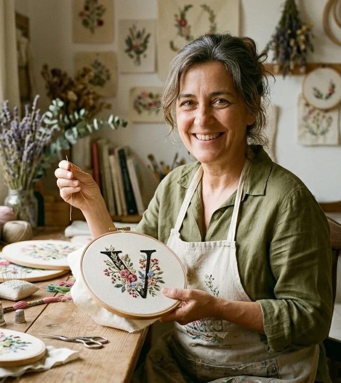 Ana Gomez, autora del Alfabeto Floral